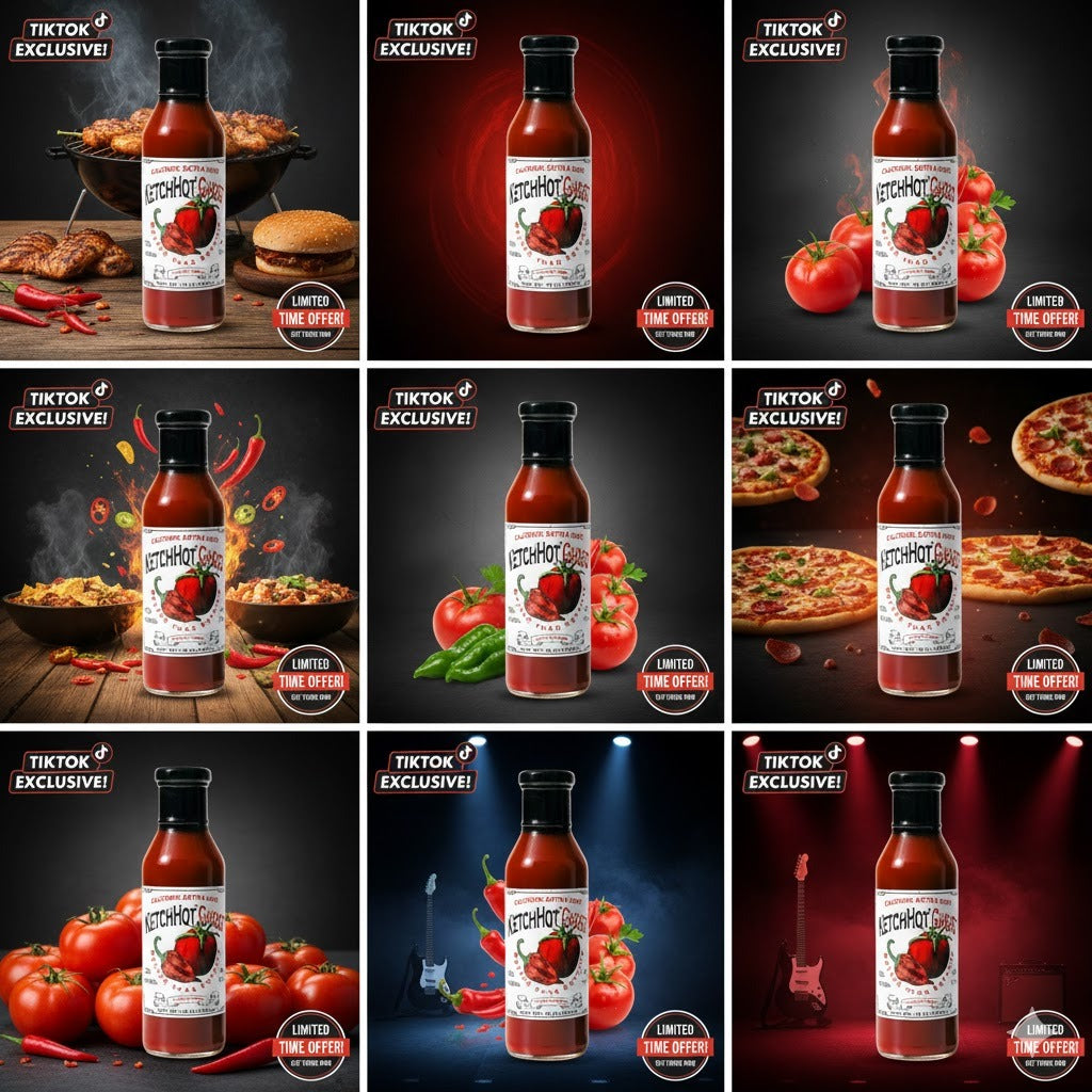 KetchHot Ghost Premium Ghost Pepper Spicy Ketchup Gourmet Hot & Tangy Tomato Sauce for Fries Burgers Snacks & Cooking Savory Flavor Dip